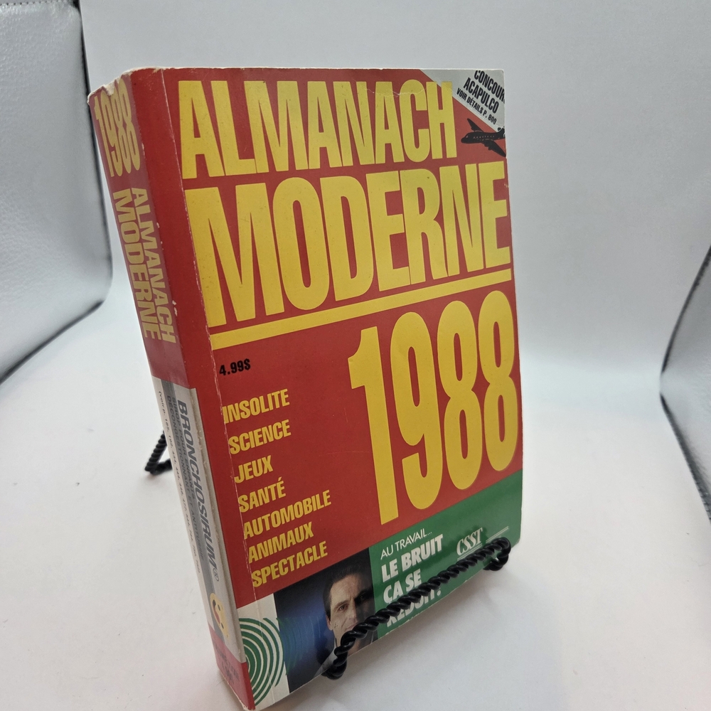 Almanach Moderne 1988 Book - Red and Yellow Cover